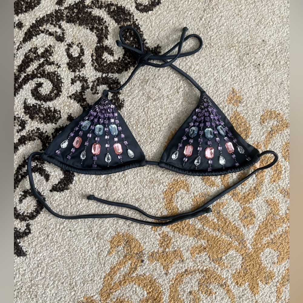 Victoria's Secret Elegant Dark Gray Bikini Top